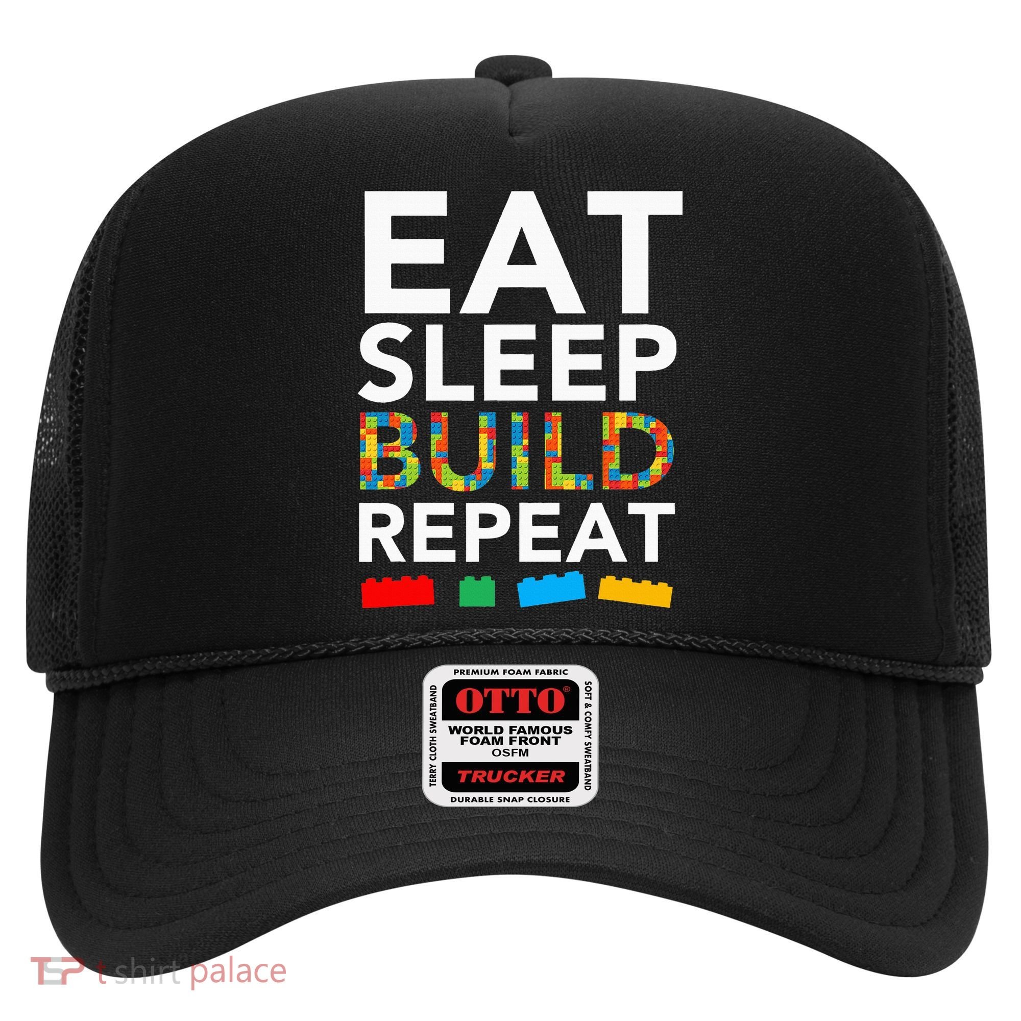 Sleep Eat Build Repeat Building Blocks Hat