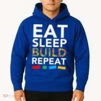 Sleep Eat Build Repeat Building Blocks Hoodie thumb 2