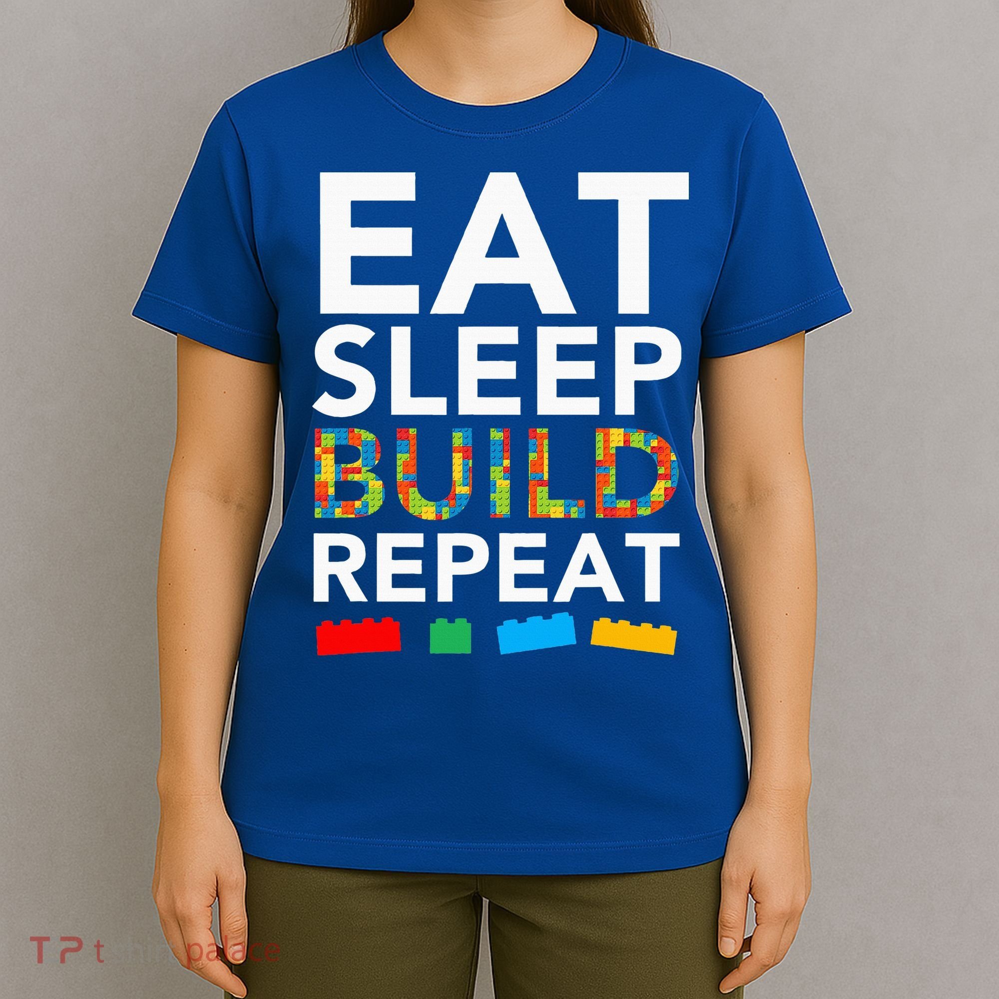 Sleep Eat Build Repeat Building Blocks T-Shirt