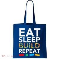 Sleep Eat Build Repeat Building Blocks Tote Bag thumb 0