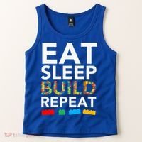 Sleep Eat Build Repeat Building Blocks Tank Top thumb 2