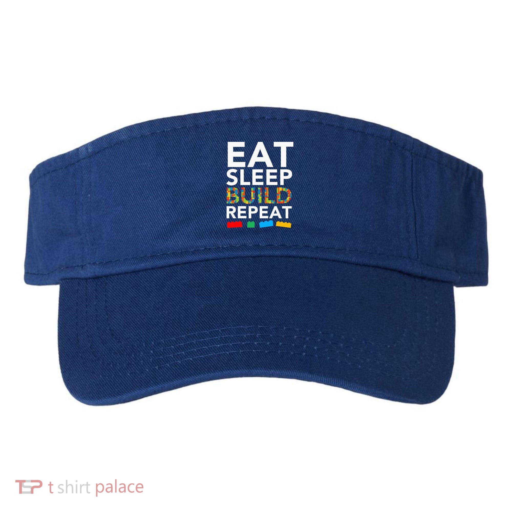 Sleep Eat Build Repeat Building Blocks Visor