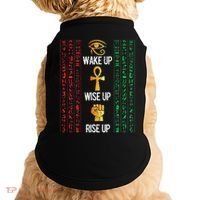 Scary Egyptian Black Egypt Hyerogliphs Ankh Eye Of Horus Doggie Tank thumb 0