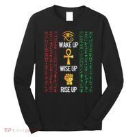 Scary Egyptian Black Egypt Hyerogliphs Ankh Eye Of Horus Long Sleeve Shirt thumb 0