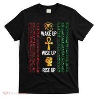 Scary Egyptian Black Egypt Hyerogliphs Ankh Eye Of Horus T-Shirt thumb 0