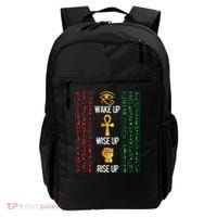 Scary Egyptian Black Egypt Hyerogliphs Ankh Eye Of Horus Backpack thumb 0