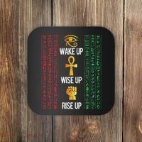 Scary Egyptian Black Egypt Hyerogliphs Ankh Eye Of Horus Coaster thumb 0