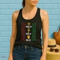 Scary Egyptian Black Egypt Hyerogliphs Ankh Eye Of Horus Women's Tank Top thumb 2