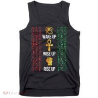 Scary Egyptian Black Egypt Hyerogliphs Ankh Eye Of Horus Tank Top thumb 0