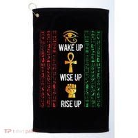 Scary Egyptian Black Egypt Hyerogliphs Ankh Eye Of Horus Golf Towel thumb 0