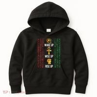 Scary Egyptian Black Egypt Hyerogliphs Ankh Eye Of Horus Kids Hoodie thumb 0