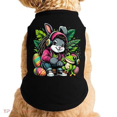Stoned Easter Bunny With Joint 420 Marijuana Easter 420 Doggie Tank