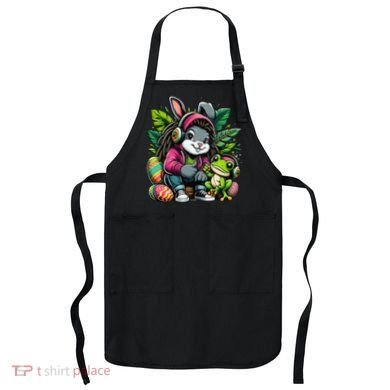 Stoned Easter Bunny With Joint 420 Marijuana Easter 420 Apron