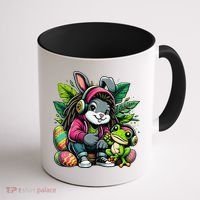Stoned Easter Bunny With Joint 420 Marijuana Easter 420 Coffee Mug thumb 1