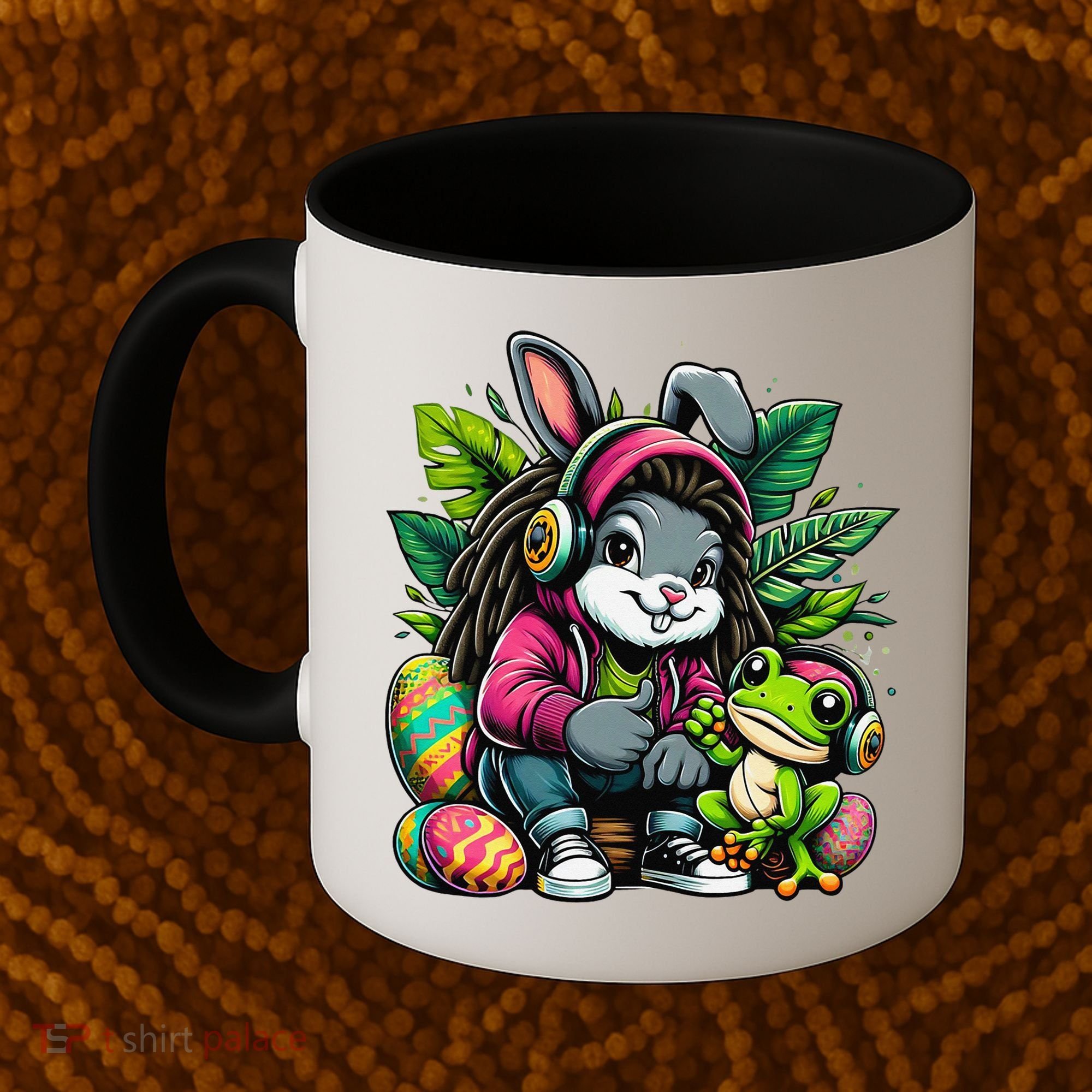 Stoned Easter Bunny With Joint 420 Marijuana Easter 420 Coffee Mug