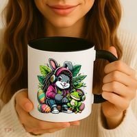Stoned Easter Bunny With Joint 420 Marijuana Easter 420 Coffee Mug thumb 3