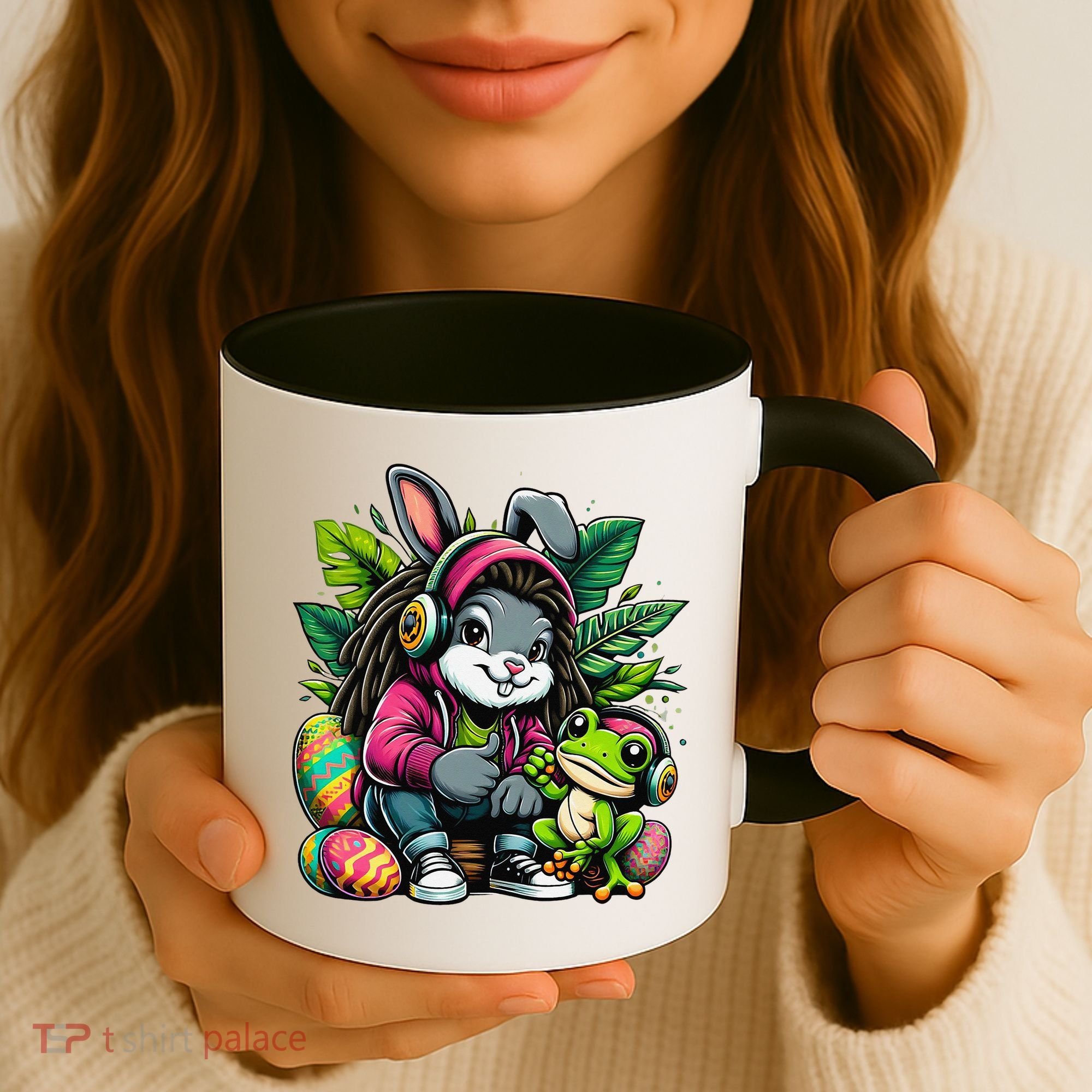 Stoned Easter Bunny With Joint 420 Marijuana Easter 420 Coffee Mug