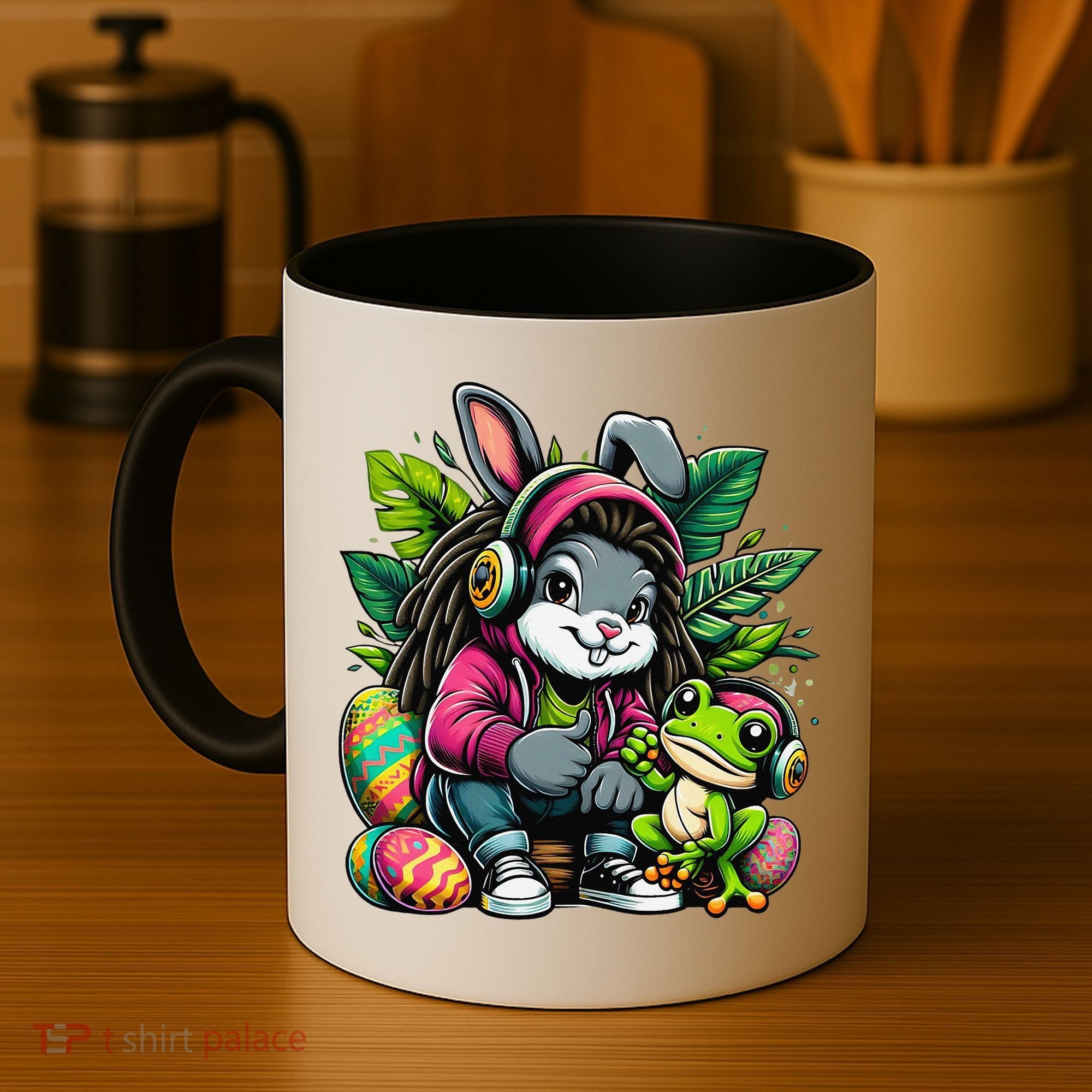 Stoned Easter Bunny With Joint 420 Marijuana Easter 420 Coffee Mug