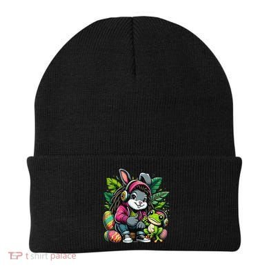 Stoned Easter Bunny With Joint 420 Marijuana Easter 420 Beanie