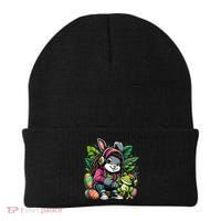 Stoned Easter Bunny With Joint 420 Marijuana Easter 420 Beanie thumb 0
