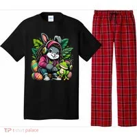 Stoned Easter Bunny With Joint 420 Marijuana Easter 420 Pajama Set thumb 0