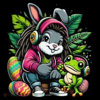 Stoned Easter Bunny With Joint 420 Marijuana Easter 420 Women's Hoodie thumb 2