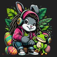 Stoned Easter Bunny With Joint 420 Marijuana Easter 420 Tumbler thumb 3