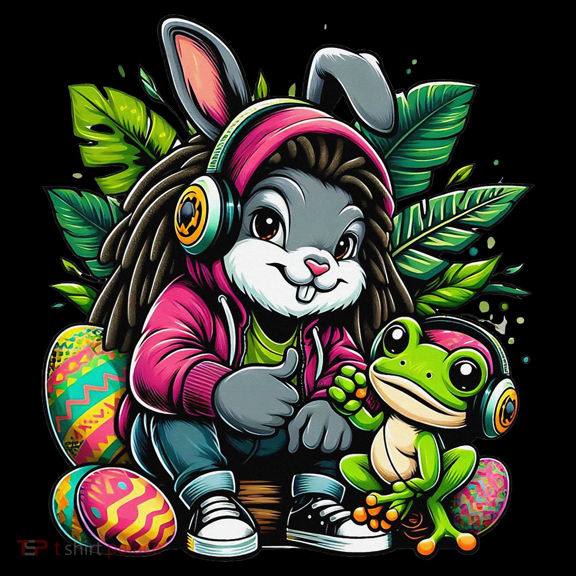 Stoned Easter Bunny With Joint 420 Marijuana Easter 420 Ornament