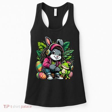 Stoned Easter Bunny With Joint 420 Marijuana Easter 420 Women's Tank Top