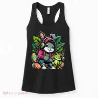 Stoned Easter Bunny With Joint 420 Marijuana Easter 420 Women's Tank Top thumb 0