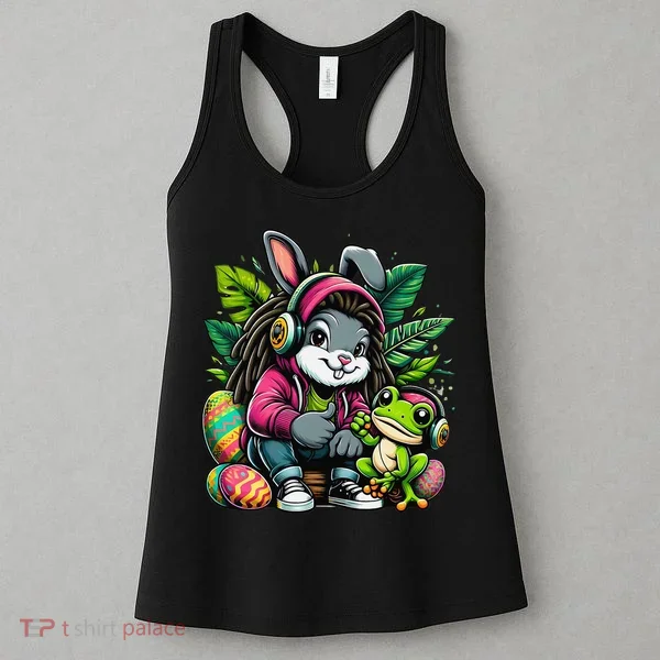 Stoned Easter Bunny With Joint 420 Marijuana Easter 420 Women's Tank Top