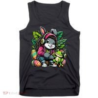 Stoned Easter Bunny With Joint 420 Marijuana Easter 420 Tank Top thumb 0