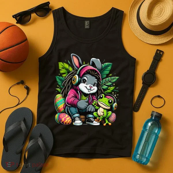 Stoned Easter Bunny With Joint 420 Marijuana Easter 420 Tank Top