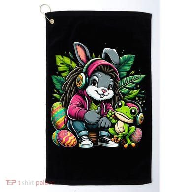 Stoned Easter Bunny With Joint 420 Marijuana Easter 420 Golf Towel