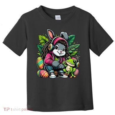 Stoned Easter Bunny With Joint 420 Marijuana Easter 420 Toddler T-Shirt