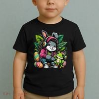 Stoned Easter Bunny With Joint 420 Marijuana Easter 420 Toddler T-Shirt thumb 2