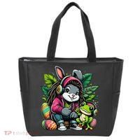 Stoned Easter Bunny With Joint 420 Marijuana Easter 420 Tote Bag thumb 0