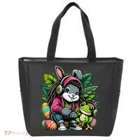 Stoned Easter Bunny With Joint 420 Marijuana Easter 420 Tote Bag thumb 0