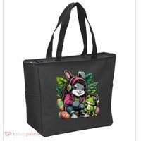 Stoned Easter Bunny With Joint 420 Marijuana Easter 420 Tote Bag thumb 2