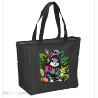 Stoned Easter Bunny With Joint 420 Marijuana Easter 420 Tote Bag thumb 2