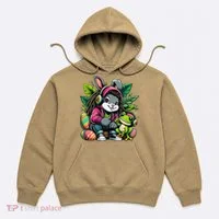 Stoned Easter Bunny With Joint 420 Marijuana Easter 420 Hoodie thumb 0
