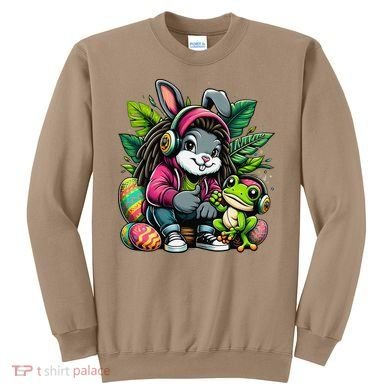 Stoned Easter Bunny With Joint 420 Marijuana Easter 420 Sweatshirt