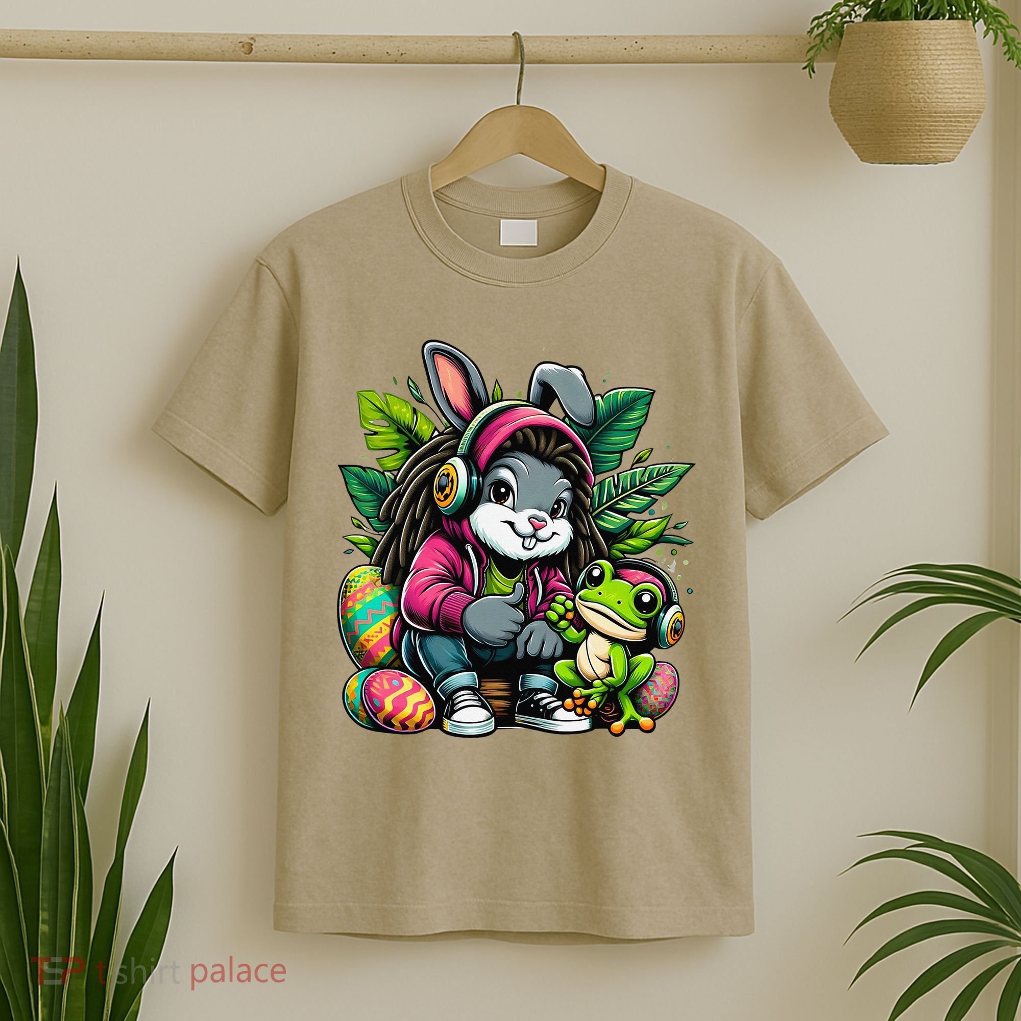 Stoned Easter Bunny With Joint 420 Marijuana Easter 420 T-Shirt