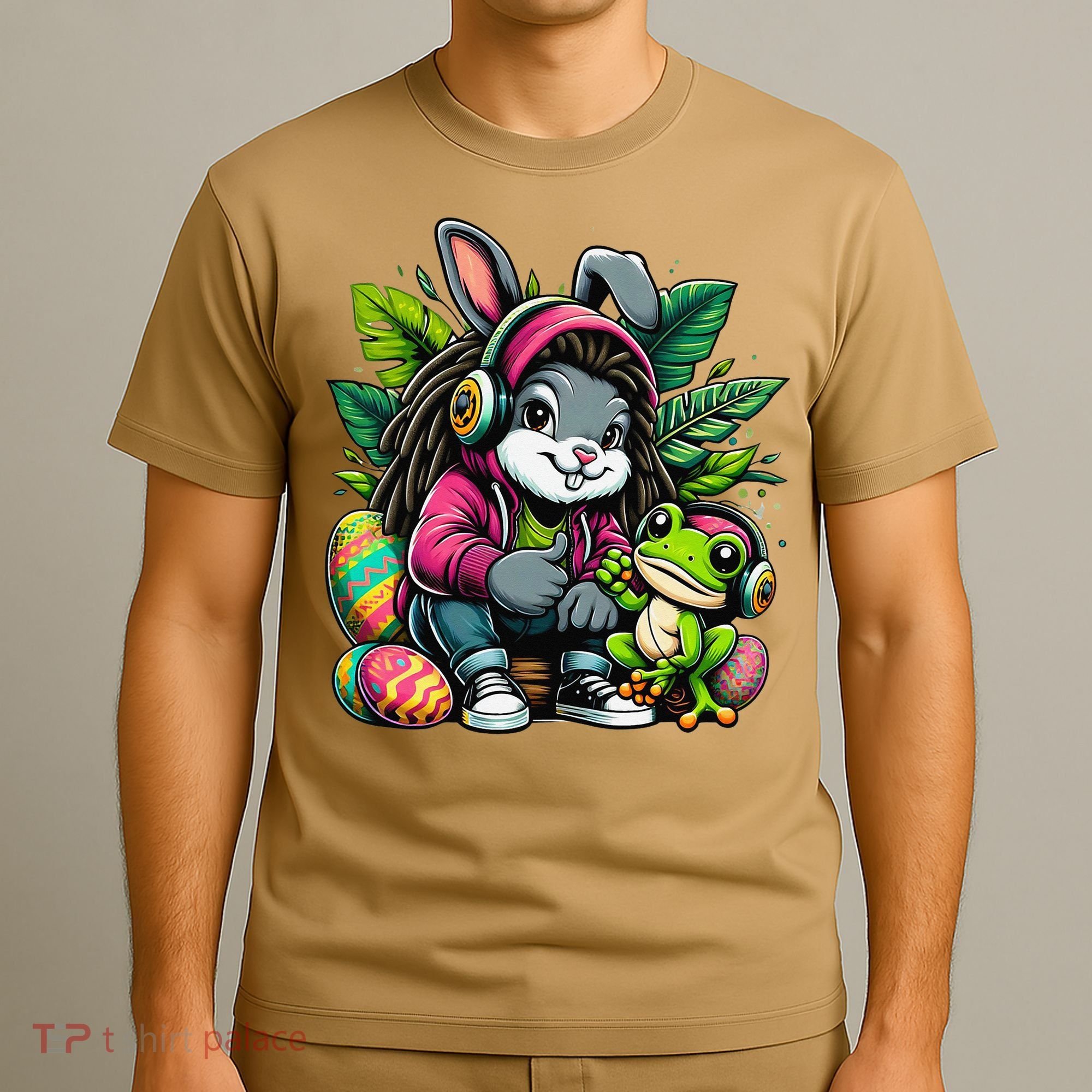Stoned Easter Bunny With Joint 420 Marijuana Easter 420 T-Shirt