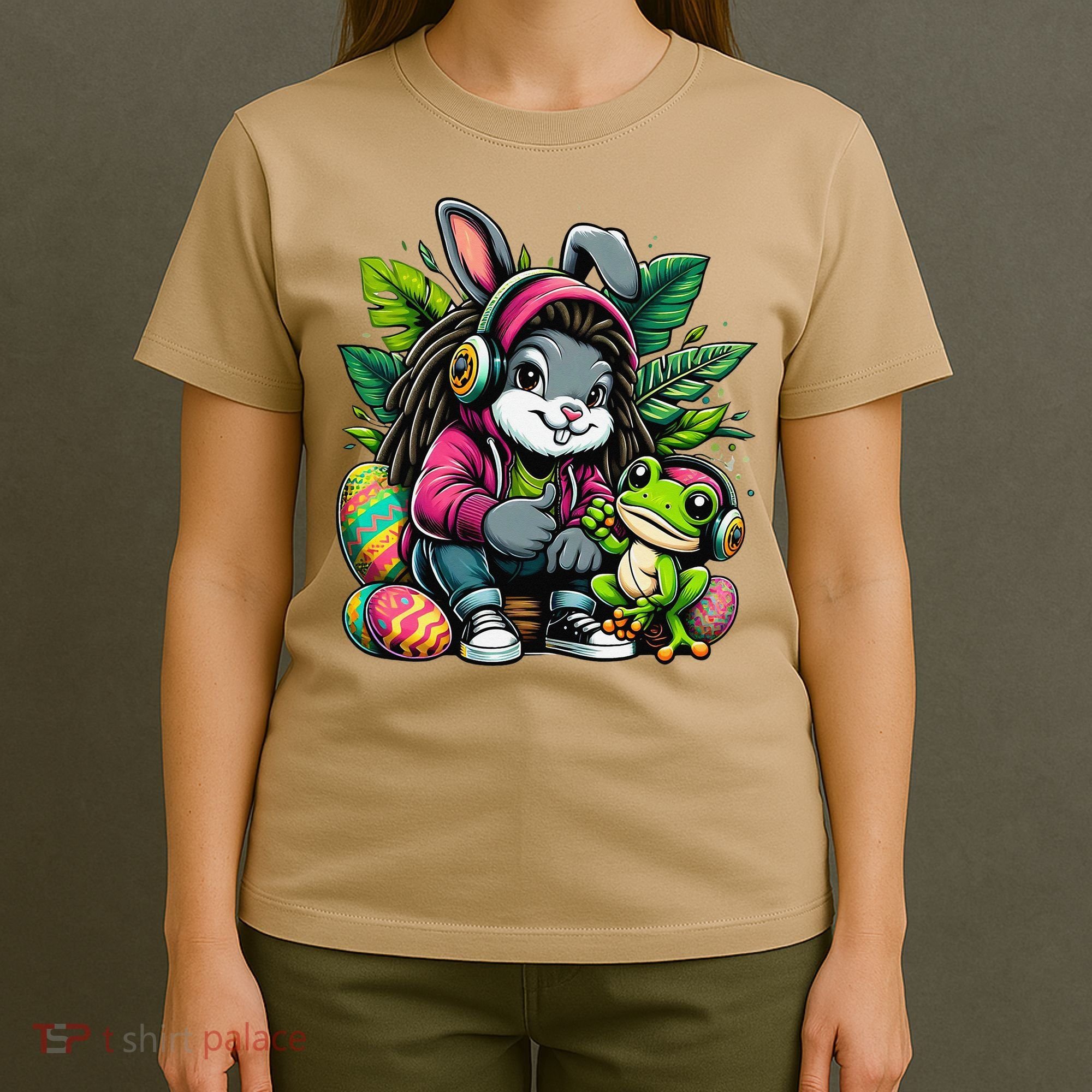 Stoned Easter Bunny With Joint 420 Marijuana Easter 420 T-Shirt