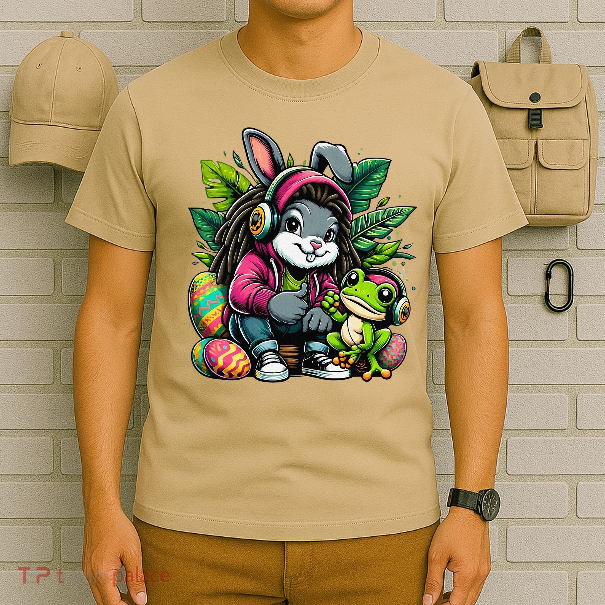 Stoned Easter Bunny With Joint 420 Marijuana Easter 420 T-Shirt
