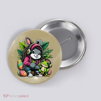 Stoned Easter Bunny With Joint 420 Marijuana Easter 420 Button