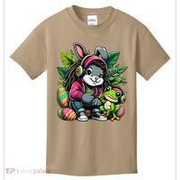 Stoned Easter Bunny With Joint 420 Marijuana Easter 420 Kids T-Shirt thumb 0