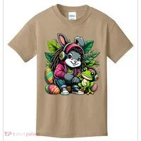Stoned Easter Bunny With Joint 420 Marijuana Easter 420 Kids T-Shirt thumb 0