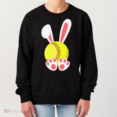 Softball Easter Bunny For Funny Women's Sweatshirt